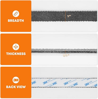 Stanbroil Stove Gasket Tape, 1" Width, 1/4" Thick, 72" Length Self Adhesive Flat Gasket for Stoves and Fireplaces, High Temperature Fiberglass Gasket Tape