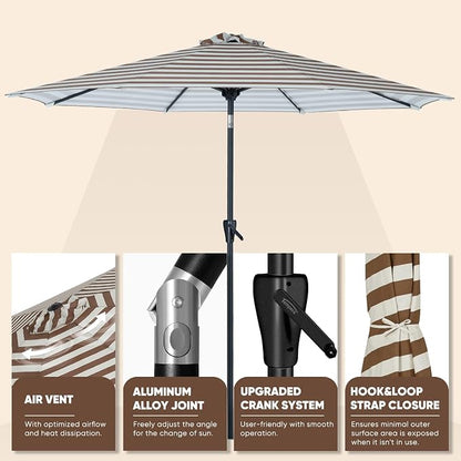 Tempera Patio Market Outdoor Table Umbrella - Image 3
