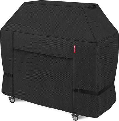 Porch Shield 62W x 24D x 48H inch Premium Gas Grill Cover Up to 60 inch, Waterproof and Fade Resistant 600D BBQ Covers for Weber, Brinkmann, Char-Broil and More, Black