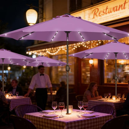 9 ft Solar Umbrella, Patio Umbrella - Image 7