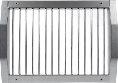 Repa Market 13" x 9" Inch Air Exhaust Grille for Round Ducts - Adjustable Louvre Blade - Galvanized Air Supply Vent Cover - Side Fit Round Surface Canal Ducting from 19.68" to 35.43" Inches