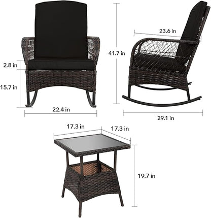 Patio Furniture Set Outdoor Rattan Chair Wicker Sofa Garden Conversation Bistro - Image 4