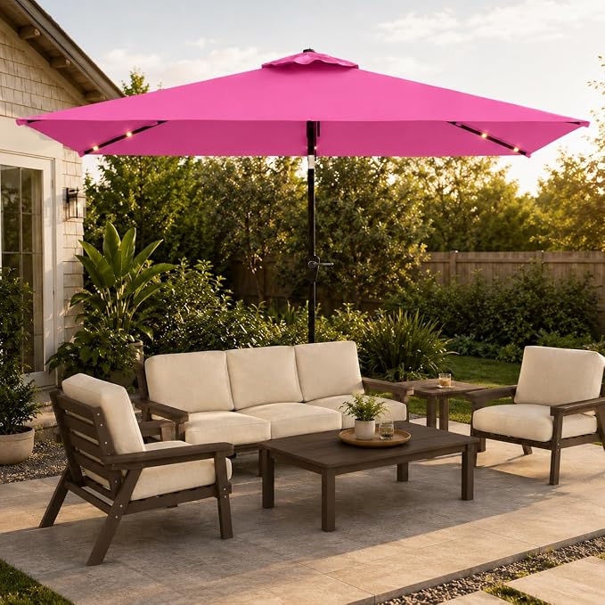 6.5 x 10ft Rectangular Patio Umbrella - Image 8