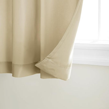 TOWN & COUNTRY BASICS Outdoor Curtain Natural Solid Heavyweight | 54"W x 108"L - Image 2