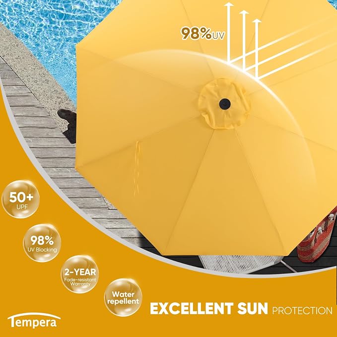 Tempera Patio Market Outdoor Table Umbrella - Image 2