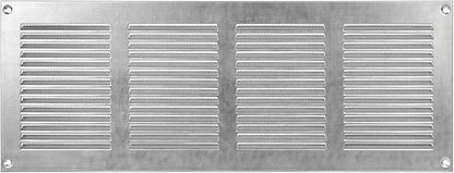 Repa Market Air Vent Cover 16x6 Inch (Outer Dimensions) Galvanized Steel Louvered Grill Cover with Mesh Screen/Wall or Ceiling Vent/HVAC Register for Indoor and Outdoor Ventilation