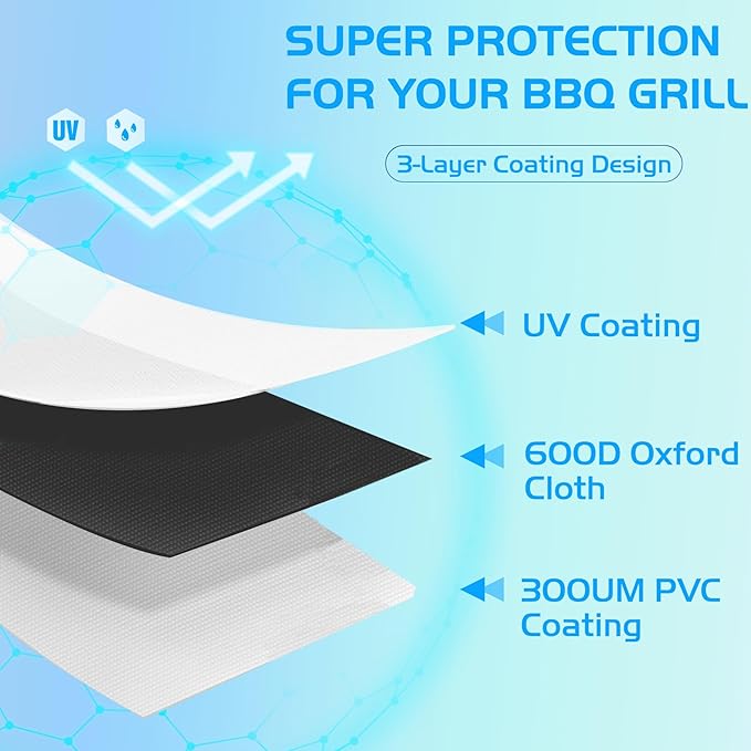 Grill Cover for Weber Searwood XL 600 Pellet Smoker Replacement Parts 3400146 Heavy-Duty 600D Outdoor Waterproof BBQ Grilling Accessory