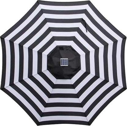9 ft Solar Umbrella 32 LED Lighted Patio Umbrella Table Market Umbrella - Image 4