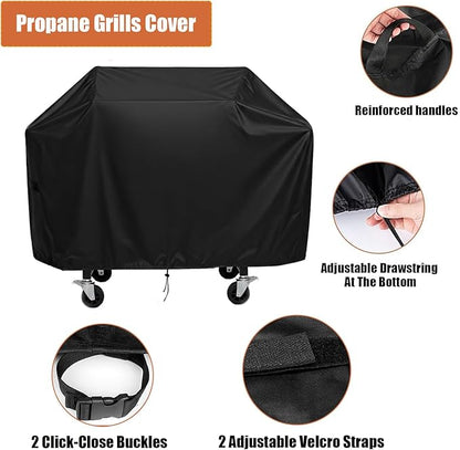 Grill Cover for Electactic 3-Burner Propane Gas Grill, Waterproof Outdoor Covers for Propane Gas BBQ Grill - 22.5" D x 49" W x 43" H