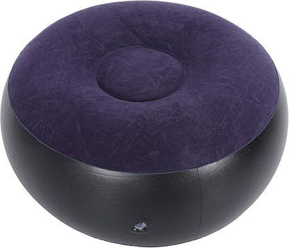ANGGREK Inflatable Ottoman,Blow Up,Portable Outdoor Camping Chair Inflatable Flocking Stool Footrest for Home Office Travel