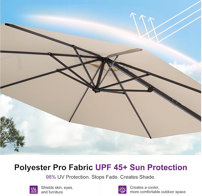 PURPLE LEAF Cantilever Umbrella - Image 6