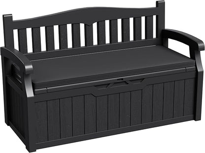 Greesum 80 Gallon Outdoor Storage Bench Deck Box, Waterproof UV Resistant by BuynowfromGreesum