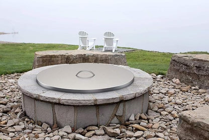 Stanbroil 28" Stainless Steel Fire Pit Cover Fits 25" Inch Round Drop-in Fire Pit Pan and 24" Round Flat Fire Pit Pan