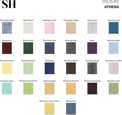 Solino Home Linen Table Runner 72 Inches Long - Athena, 100% Pure Linen Light Natural Table Runner 14 x 72 Inch for Dining, Spring, Easter