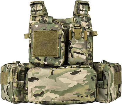 YAKEDA Tactical Outdoor Training Vest - Molle Vest With Multi-Functional Pouches For Training, Hunting & Hiking