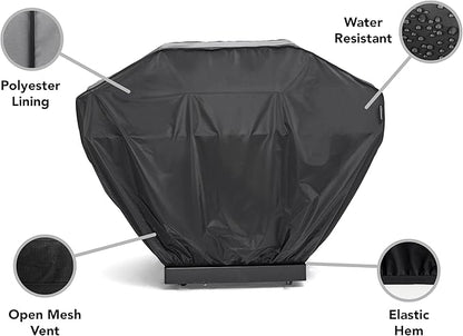 Covermates Grill Cover - Weather Resistant Outdoor Cover, Heavy Duty BBQ Covers for Large Outdoor Kitchen, Classic 12-Guage Vinyl, 66 Inch, Black