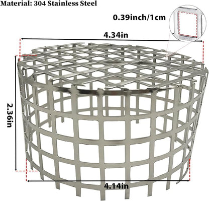 PVC Termination Mesh Vent Cover Cap, 304 Stainless Steel for 4.24" to 4.34" ID PVC Pipes – Furnace, Roof Vent, Exhaust Pipe Protector – Rustproof, Debris & Bird Guard – Conical Design for Max Airflow