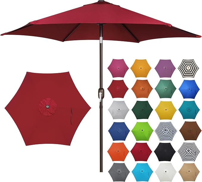7.5 ft Patio Umbrella, Yard Umbrella, Outdoor Market Umbrella by Blissun