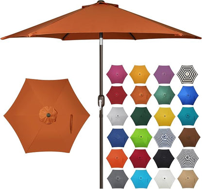 7.5 ft Patio Umbrella, Yard Umbrella, Outdoor Market Umbrella by Blissun