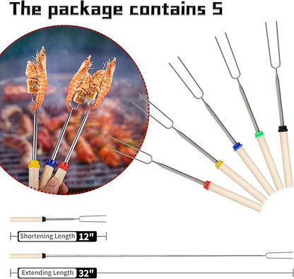 Fire Pit Spark Screen 40 Inch Round, Heavy Duty Stainless Steel Outdoor Fire Pit Screen Cover with Foldable Hook & Marshmallow Sticks, Mesh Spark Protector for Backyard, Camping, Beach