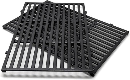 Adviace 17.5 Inch 7638 Cast Iron Grill Grates Replacement for Weber Spirit I & II 300 Series, Spirit E/S-310, E/S-320, E/S-330, Genesis Silver B/C, Spirit 700, Genesis Gold B/C, Genesis Platinum B/C.
