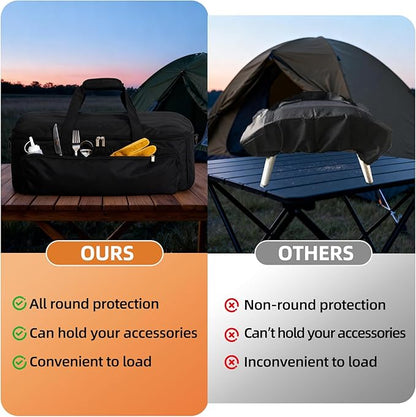 NOELIFE Bag for Ooni Koda 12, Portable Carrying Case with Pockets for Ooni Pizza Oven Accessories, Padded Carry Bag Made of Thickened Fabric, Heavy-Duty and Water Resistant (Oven Not Included)