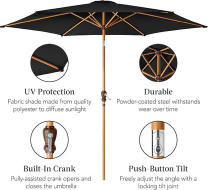 Best Choice Products 10ft Market Umbrella, Outdoor Sun Shade - Image 6