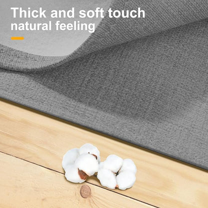 Wipeable Table Runner, Thick Farmhouse Dresser Runner, Rustic for Kitchen, Bedroom, Living Room, Indoor and Outdoor (60'', Grey)
