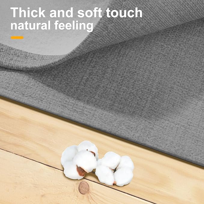 Wipeable Table Runner, Thick Farmhouse Dresser Runner, Rustic for Kitchen, Bedroom, Living Room, Indoor and Outdoor (36'', Grey)