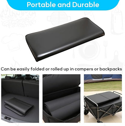 60 x 40 Inches Under Grill Mats for Outdoor Grill, Double-Sided Fireproof, Oil/Waterproof, Heat Resistant Grilling Mat, Fire Pit/Fireplace, Portable BBQ Protector for Decks, Lawns and Patios
