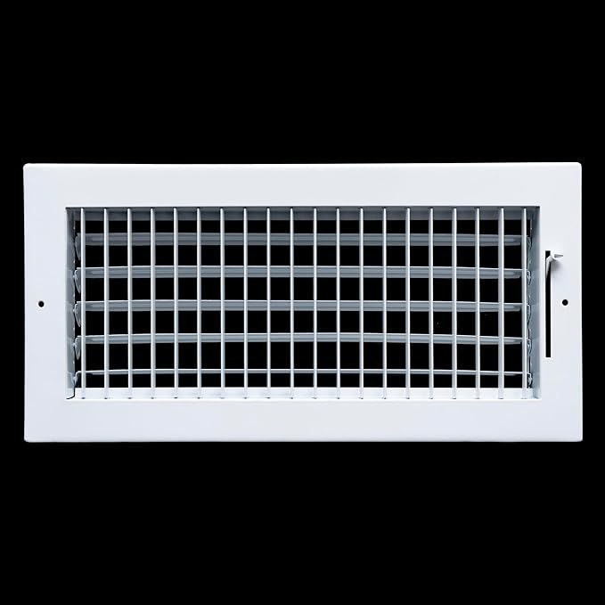 [10 Pack] Fits 14x6 Duct Opening Steel Adjustable Air Supply Grille by Handua | Register Vent Cover Grill for Sidewall and Ceiling | White | Out. Dim.: 15.75" X 7.75"
