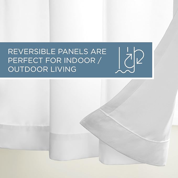 TOWN & COUNTRY BASICS Cabana Solid Heavyweight Indoor Outdoor Curtains - Image 6