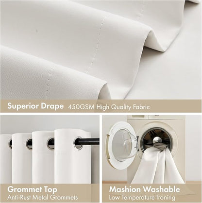 MIULEE Ivory 100% Blackout Curtains - Image 7