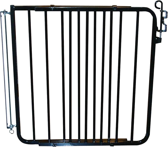 Cardinal Gates MG15 Auto-Lock Baby Gate for Stairs- Adjustable Indoor Dog Gate - Made of Aluminum to Ensure Kids & Pets Safety - 26.5 to 40.5 Inches Wide - Black - USA Based Company