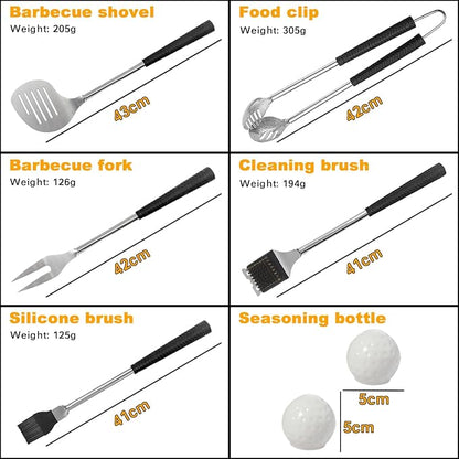 Golf Grilling Gifts for Men 8pcs Golf BBQ Grill Accessories Tools Utensils Set for Outdoor Camping, Funny Birthday Gifts for Men Women Golfers, Dad Gifts for Dad Grandpa Husband from Daughter Son Wife