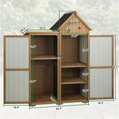 Ketive Outdoor Storage Cabinet, Metal Panels, Top Storage Compartment, Asphalt - Image 5