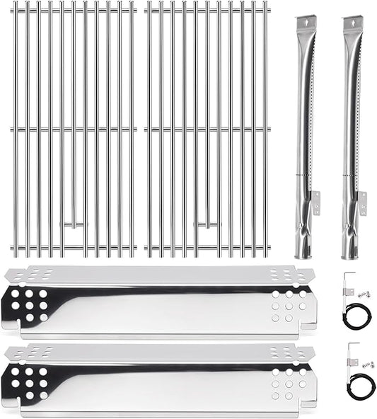 Hiorucet Grill Replacement Part for Nexgrill 2 Burner 720-0864 720-0864M, Replacement Part for Megamaster 720-0864MA, Cooking Grates, Heat Plates, Burner Tubes, Grill Igniters for Nexgrill 720-0864