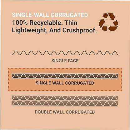 Box USA 40 Gallon 18" L x 18" W x 30" H 10-Pack Cardboard Trash Cans and Recycling Bins, Reusable or Disposable Pop Up Garbage Boxes for Parties, Outdoor Events, Heavy Duty, Waste