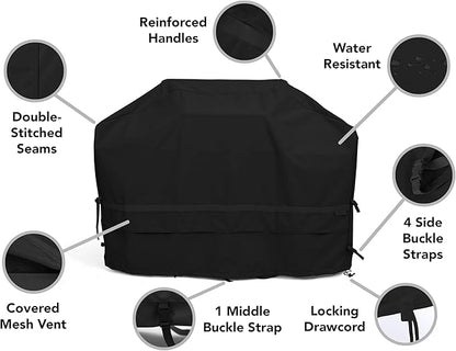 Covermates Grill Cover - Weather Resistant Outdoor Cover, Heavy Duty BBQ Covers for Large Outdoor Kitchen, Prestige 900D Polyester, 80 Inch, Black