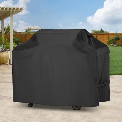 Unicook Grill Cover 75 Inch for Outdoor Grill, Large BBQ Cover with Side Handles and Air Vents, Heavy Duty Waterproof Fade Resistant, Compatible with Weber Charbroil Nexgrill Kenmore BBQs, Black