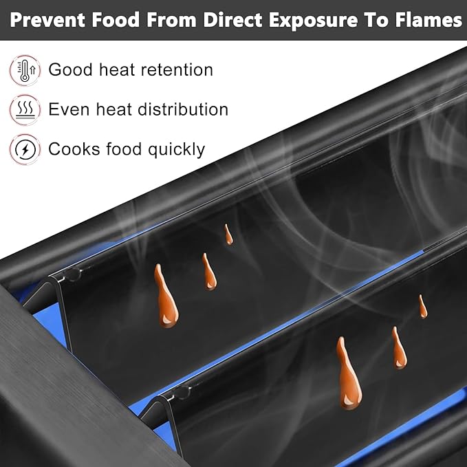 Hiorucet 7638 Grill Grates 7636 Flavorizers Bars for Weber Spirit 300 Series Grills with Front Mount Controls Weber Spirit II E-310 E310 E320 E330 S310 S320 S330 II S-310 Spirit 2 GS4 Grill Parts