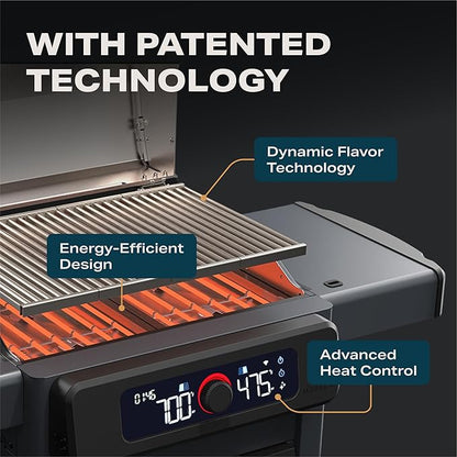 Current Model G Dual Zone Grill, Smart Electric Outdoor Grill with 200°F to 700°F Range for Searing & Roasting, Digital Precision, Independent Heat Zones, Apartment-Friendly & Weather-Resistant