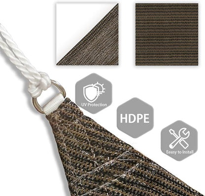 Patio Paradise 12' x 12' x 12' Sun Shade Sail Triangle Canopy Shade Cloth - Image 3