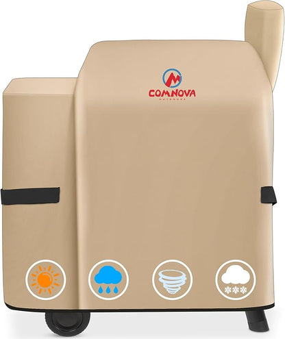 Comnova Grill Cover for Traeger Pro 22 & 575 Series - 600D Wood Pellet Smoker Cover for Traeger Heavy Duty & Waterproof, Premium Pellet BBQ Cover for Traeger Pro 22 / Pro 575, Z Grills 550B and More