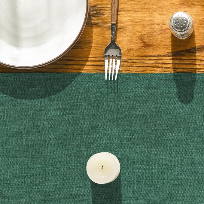 Artoid Mode Forest Green Table Runner, Seasonal Christmas Spring Washable Kitchen Dining Table Decoration for Home Party Decor 13x48 Inch