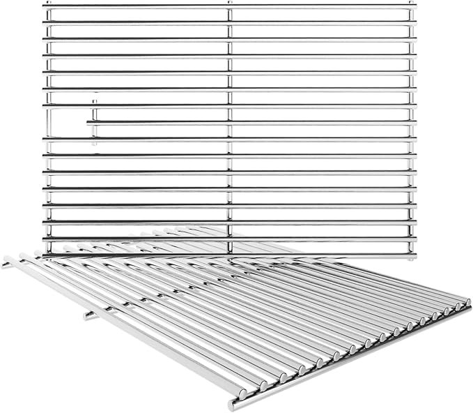 15 Inch Grill Cooking Grates Replacement for Weber 7522, Spirit 200, E200, E210, S200, S210, Spirit 500,Genesis Silver A, Grill Replacement Parts for Weber 7521 7522 7523 65904 65905