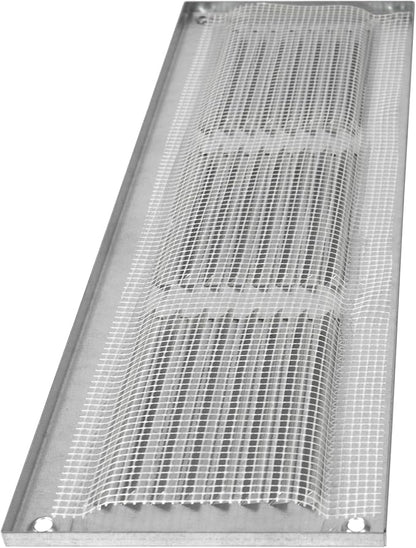 Repa Market 12x4 Inch Air Vent Cover/Galvanized Steel Louvered Grill Cover with Mesh Screen/Wall or Ceiling Vent/Durable Flush Mount HVAC Register for Indoor and Outdoor Ventilation