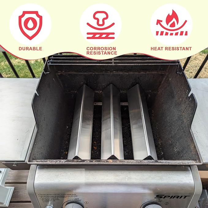 7637 Grill Grates 7635 Flavorizer Bars for Weber Spirit and GS4 Spirit II 200 Series Grills E210 S210 E215 E220 S215 S220, Spirit 2 E210 S210 Replacement Parts (Front Mount Controls) Stainless Steel
