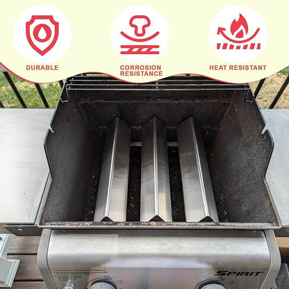 7637 Grill Grates 7635 Flavorizer Bars for Weber Spirit and GS4 Spirit II 200 Series Grills E210 S210 E215 E220 S215 S220, Spirit 2 E210 S210 Replacement Parts (Front Mount Controls) Stainless Steel