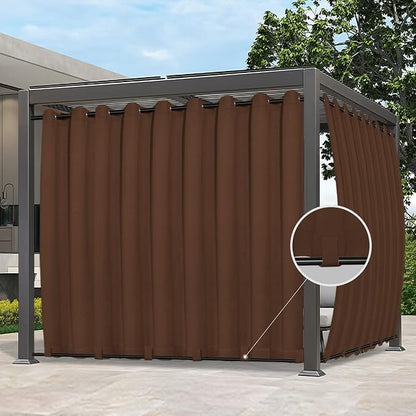 Easy-Going Outdoor Curtains for Patio 1 Panel, 150x84 inch, Weatherproof by Easy-Going